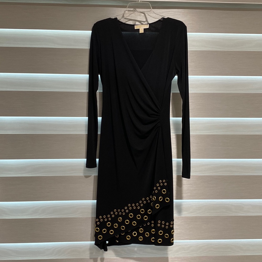 Michael Kors black midi dress size medium